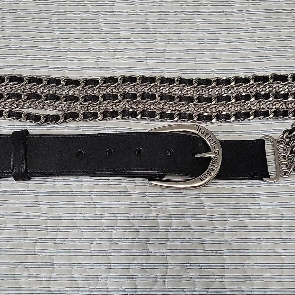 Harley Davidson Leather & Chain Belt - Picture 8 of 9